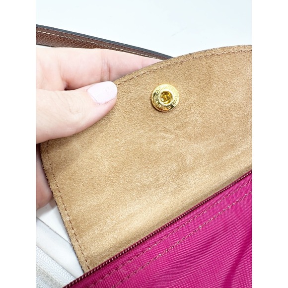 Longchamp Paris Womens Le Pliage Nylon Tote Bag Leather Trim Shoulder Bag Medium - Picture 6 of 13